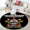 Benutzerdefinierter Name,Runder Teppich im Die Toten Hosen Muster,Teppich für Wohnzimmer Schlafzimmer Spielzimmer,Rutschfeste Bodenmatte,Urlaubsgeschenke und Geburtstagsgeschenke.