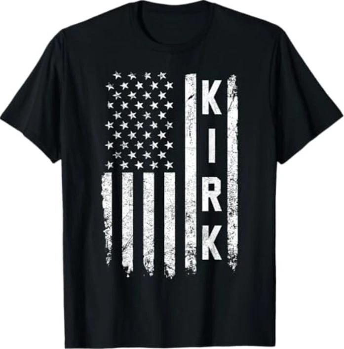 Retro Vintage Kirk US Flag T-Shirt S