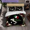 Italy Football Pattern 3 Pieces Bedding Set Soft Microfiber Duvet Cover with Pillow Cases for Bedroom