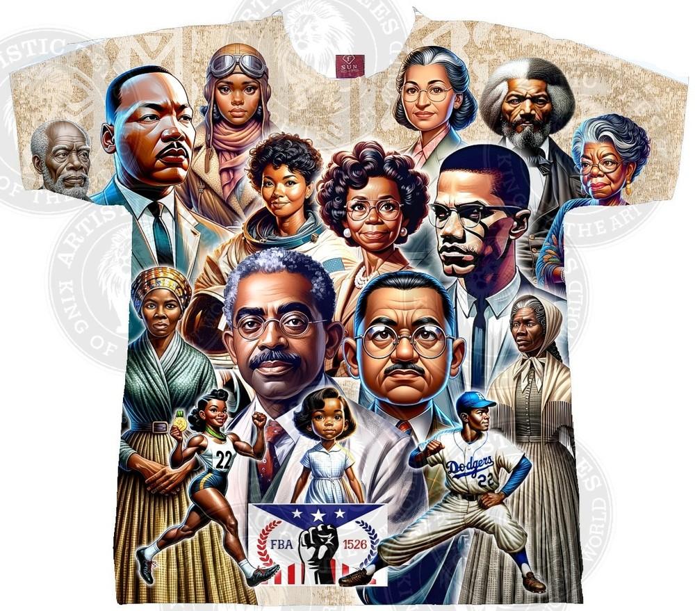 FBA T SHIRTS. FBA GREAT HISTORIC T-SHIRT. Foundational Black American T-SHIRTS. Unisex T-Shirt XXXXL