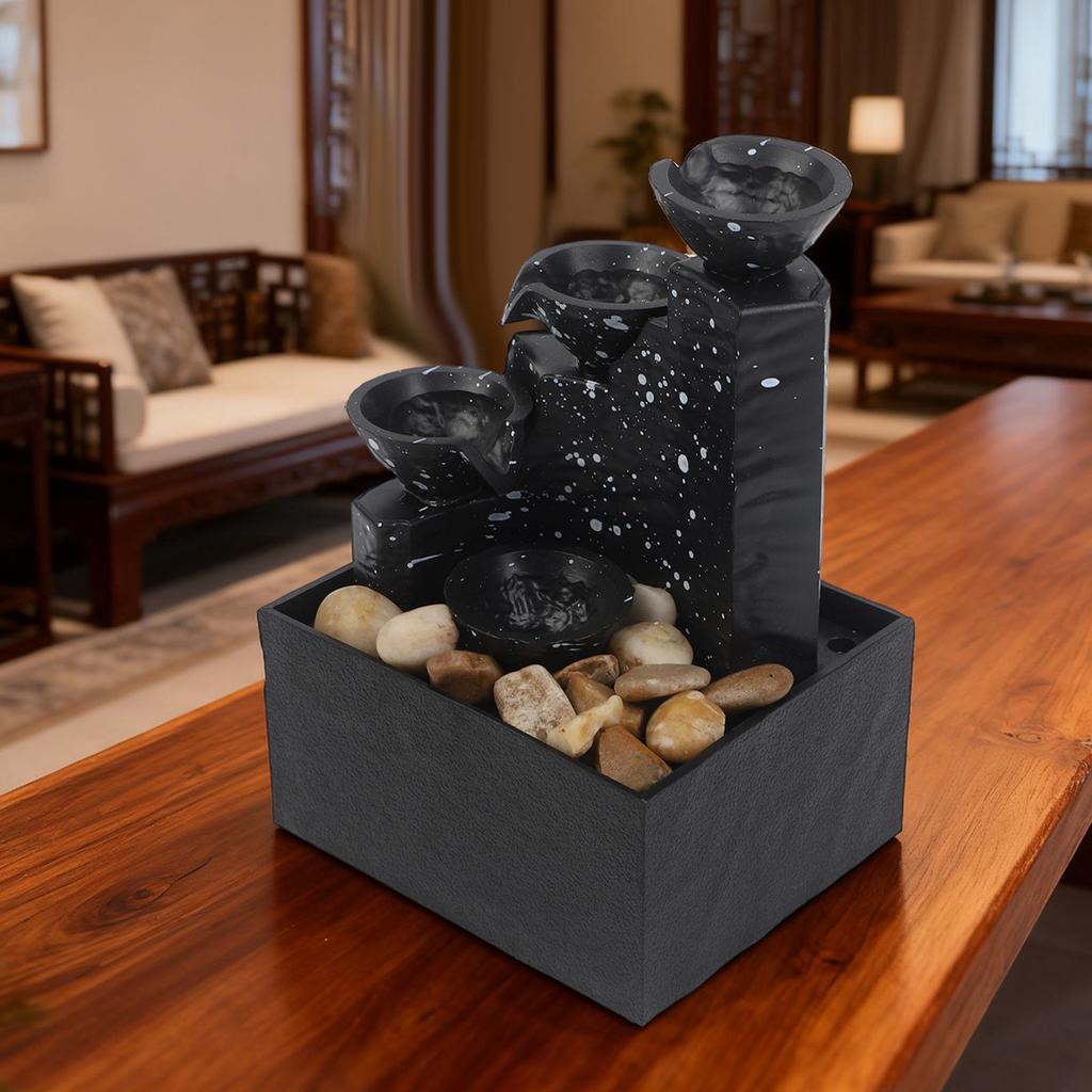 Tea Room Desktop Fountain Indoor Study Tabletop Water Ornament USB Charge Bedroom Decor Decoration Living room