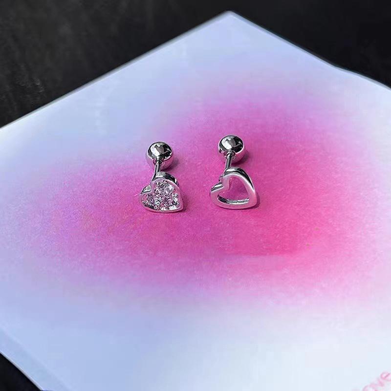 1 Paar Herzohrring für Frauen Ohrknochen Nagel Knorpelohrring Spirale Stecker Ohrring Körperschmuck Geschenke