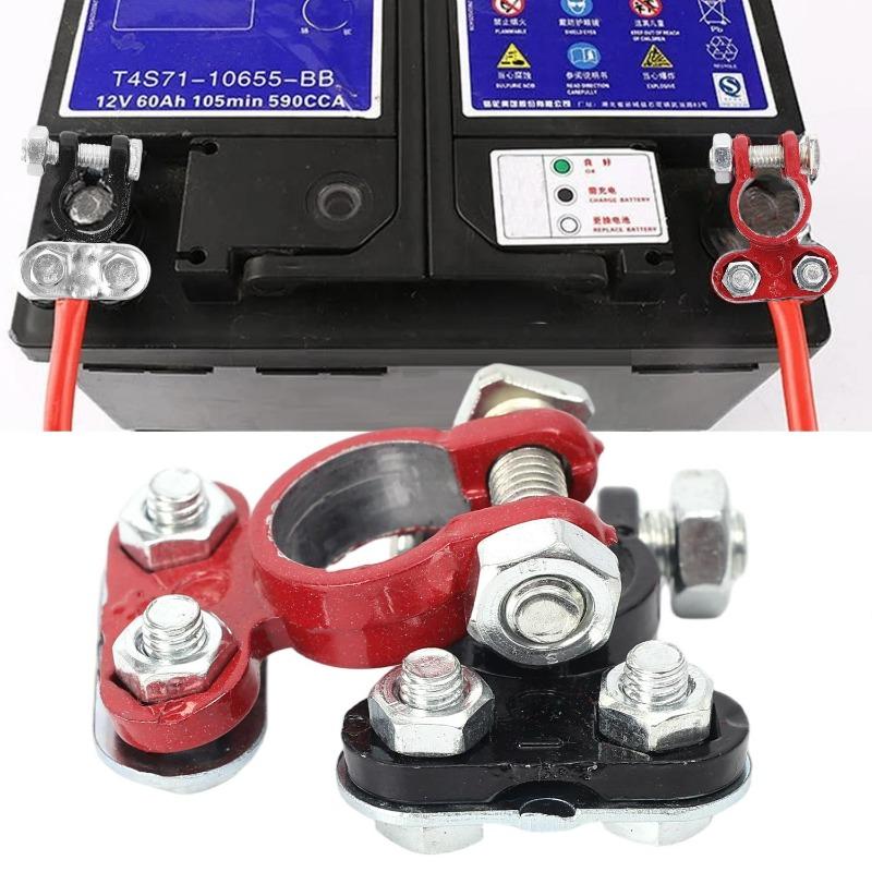 2Pcs Car Battery Terminal Connectors Car Battery Terminal Positive Negative Battery Connectors for RV Accessories Automotive