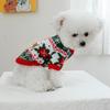 Soft Pet Christmas Sweater Cartoon Pattern Christmas Puppy Clothes  Holiday Suit