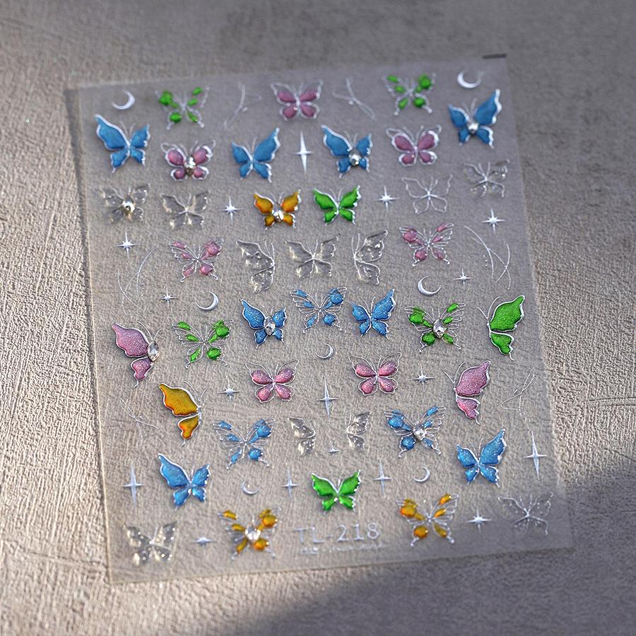 

Наклейки для ногтей TENSOR Crystal Butterfly TL-218 - Самоклеящиеся с горячим тиснением