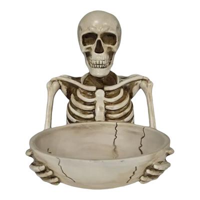 Creative Head Skull Personality Fruit Plate Halloween Party Home Multipropose Storage Display Stand Entrance Key Storage Tray