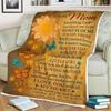 To My Mom Blanket Personalized Gift from Daughter Mother's Day Floral Throw I Love You with All My Heart Butterfly Flower
