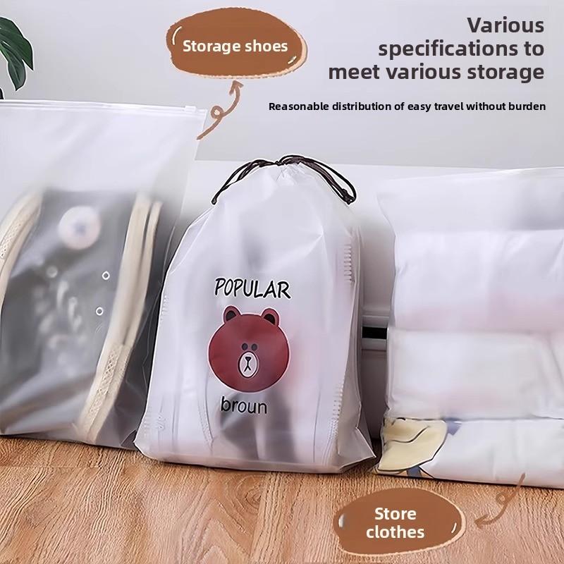 Shoe Storage Bag With Drawstring Waterproof Travel Shoe Organizer For Shoes And Slippers