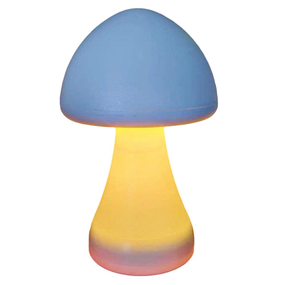 

Милый грибной светодиодный ночник Алюминиевый 3-цветный перезаряжаемый прикроватный светильник с сенсорным выключателем Украшение комнаты Грибной светильник белый