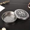Stainless Steel Mosquito Coil Holder with Lid and Ash Catcher - Fireproof, Non-Scalding Outdoor Incense Burner.