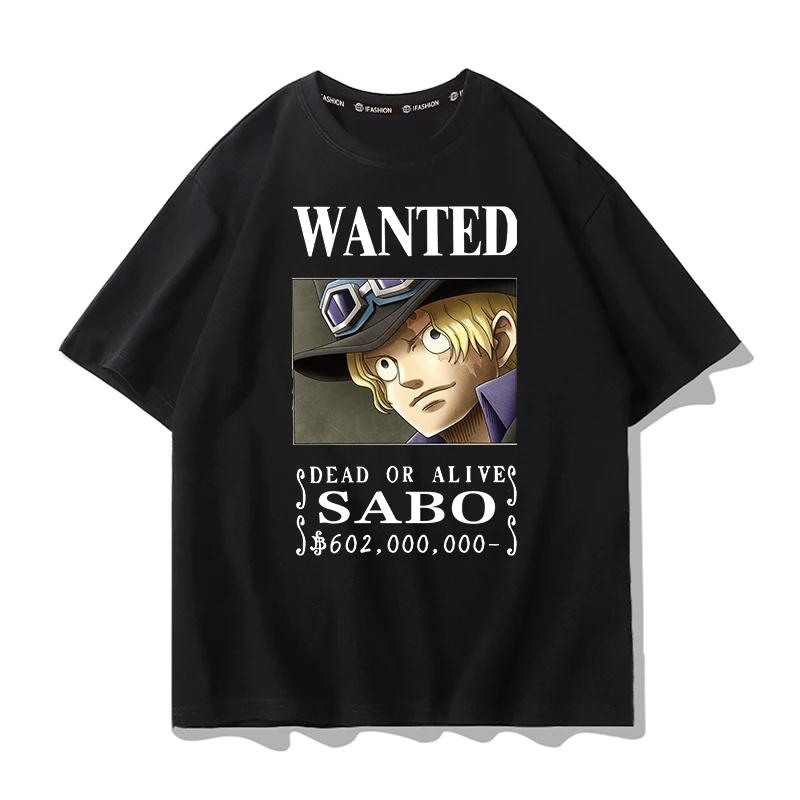 ONE PIECE Animation Passionnée Tendance Manches Courtes Mode Homme Tendance Marque Rue Lâche Couple Haut Vêtement Confortable Lâche