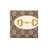 Gucci Horsebit 1955 Vintage Logo Long Canvas And Leather Wallet Women Wallet Ebony White 621889-92TCG-9761