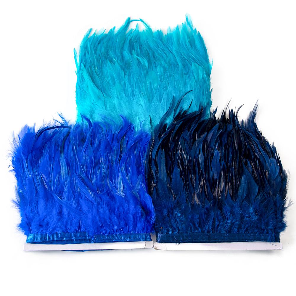 2/5/10 Yards Fluffy Rooster Feather Ribbon Trims 8-12Cm Cock Feathers Fringe Christmas Party Dress Sewing Accessory Plumes Craft