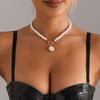 Gioielli Retrò di Alta Gamma Perla Sintetica Conchiglia Marina Stella Elemento Creativo Fibbia Ot Set Bracciale Collana