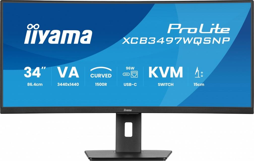 Monitor 34 Cali XCB3497WQSNP-B1 VA,UWQHD,1500R,USB-cDock,KVM