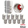 AUTCOAT Aluminum Alloy Car Wheel Tire Valve Caps Tyre Rim Stem Covers Car Dustproof Tire Cap For Cars Motorcycles Trucks Bikes Stem Caps1