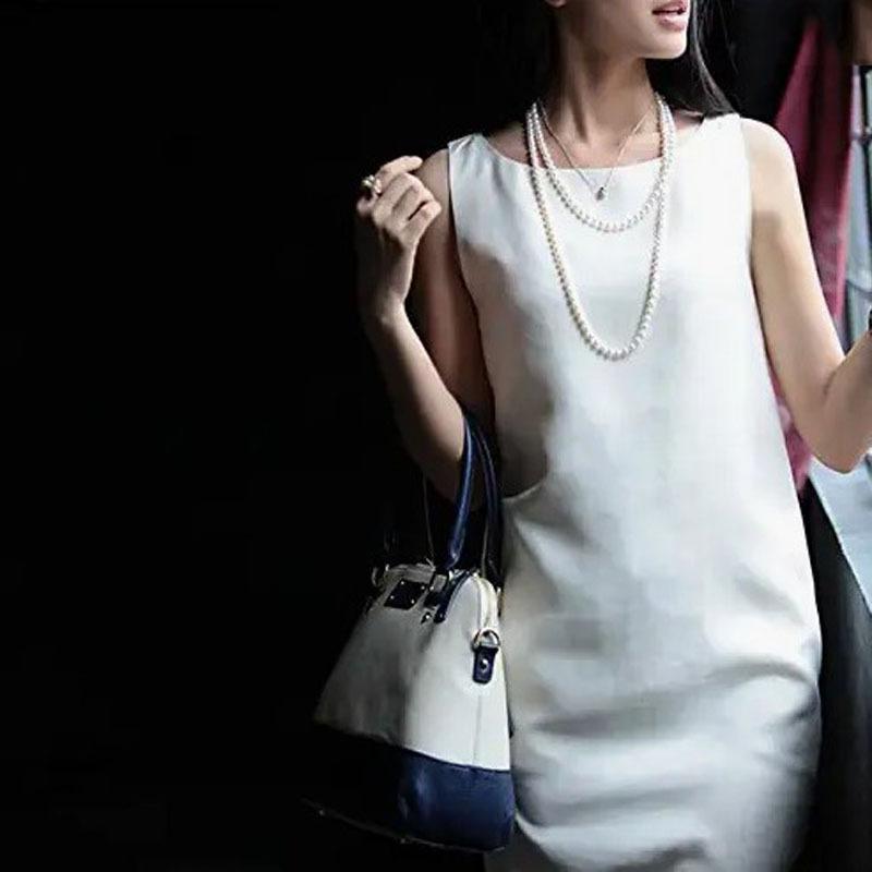Stylish Simple Pearl Necklace Stylish Multilayer Sweater Chain Collarbone Chain