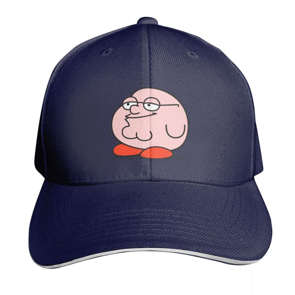 Pink griffin Baseball Cap Cotton Twill Breathable Contrast Two Tone Brim Snapback Flat Bill