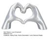 3D Printed Love Gesture Figurine Love Heart Hand Shape Statue Sculpture Home Office Wedding Party Desktop Decoration Ornament