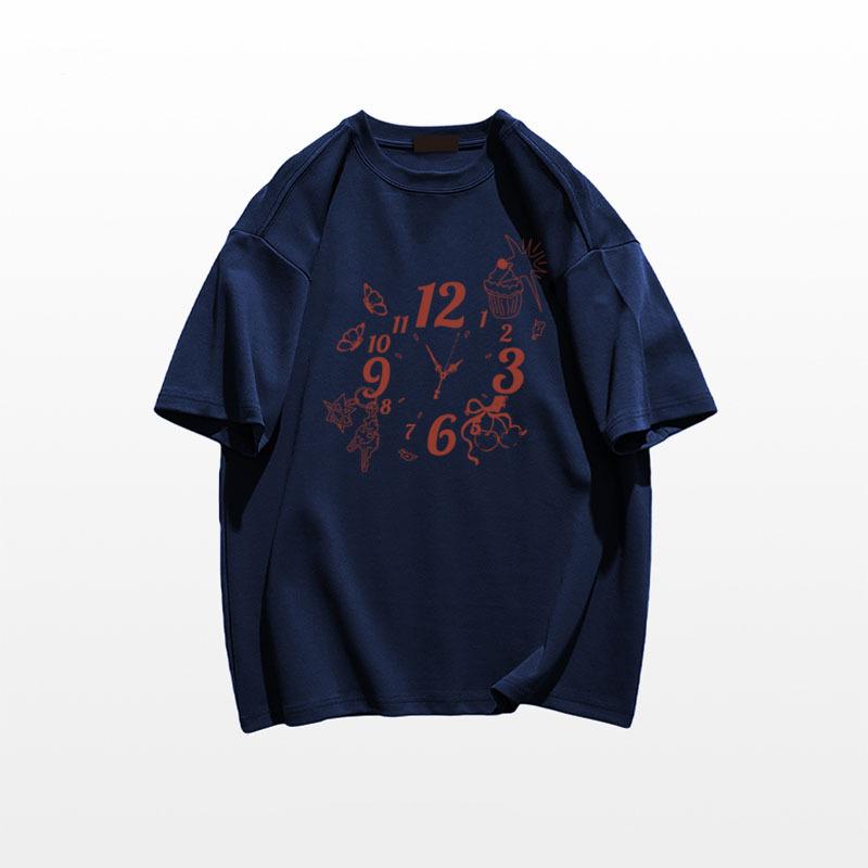 Women's Oversized Pure Cotton Short Sleeve American Style T-shirt – New Summer 2025 Design