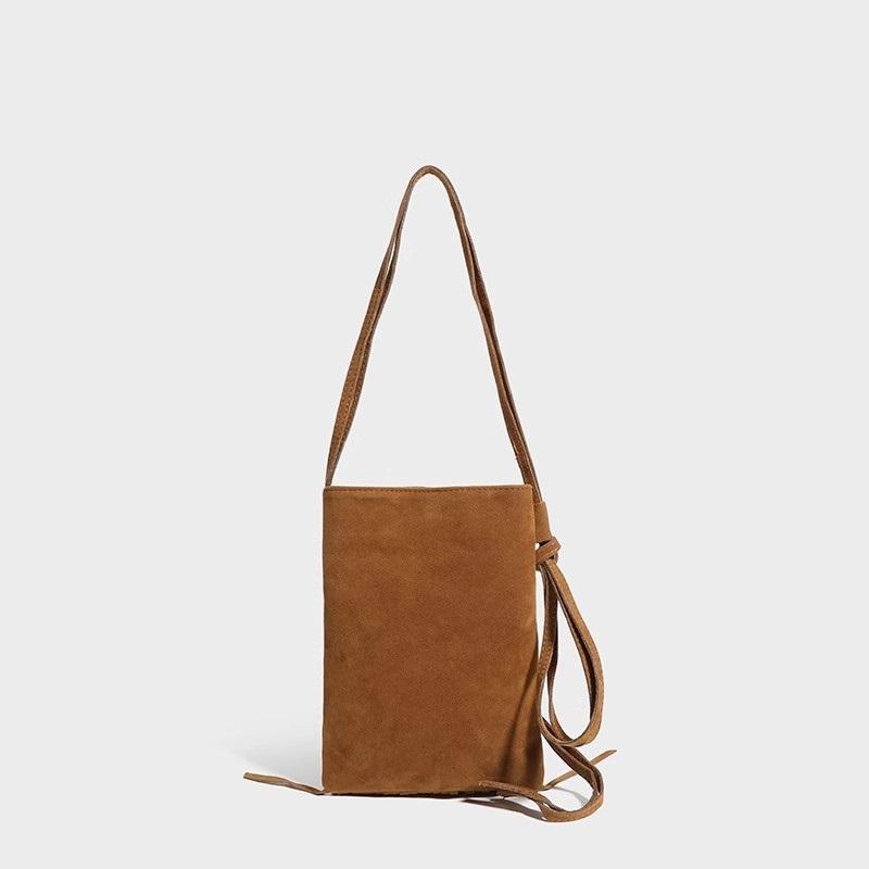 Suede Niche Boho Fringe Phone Bag American Ethnic Style Matte Mini Shoulder Crossbody Purse