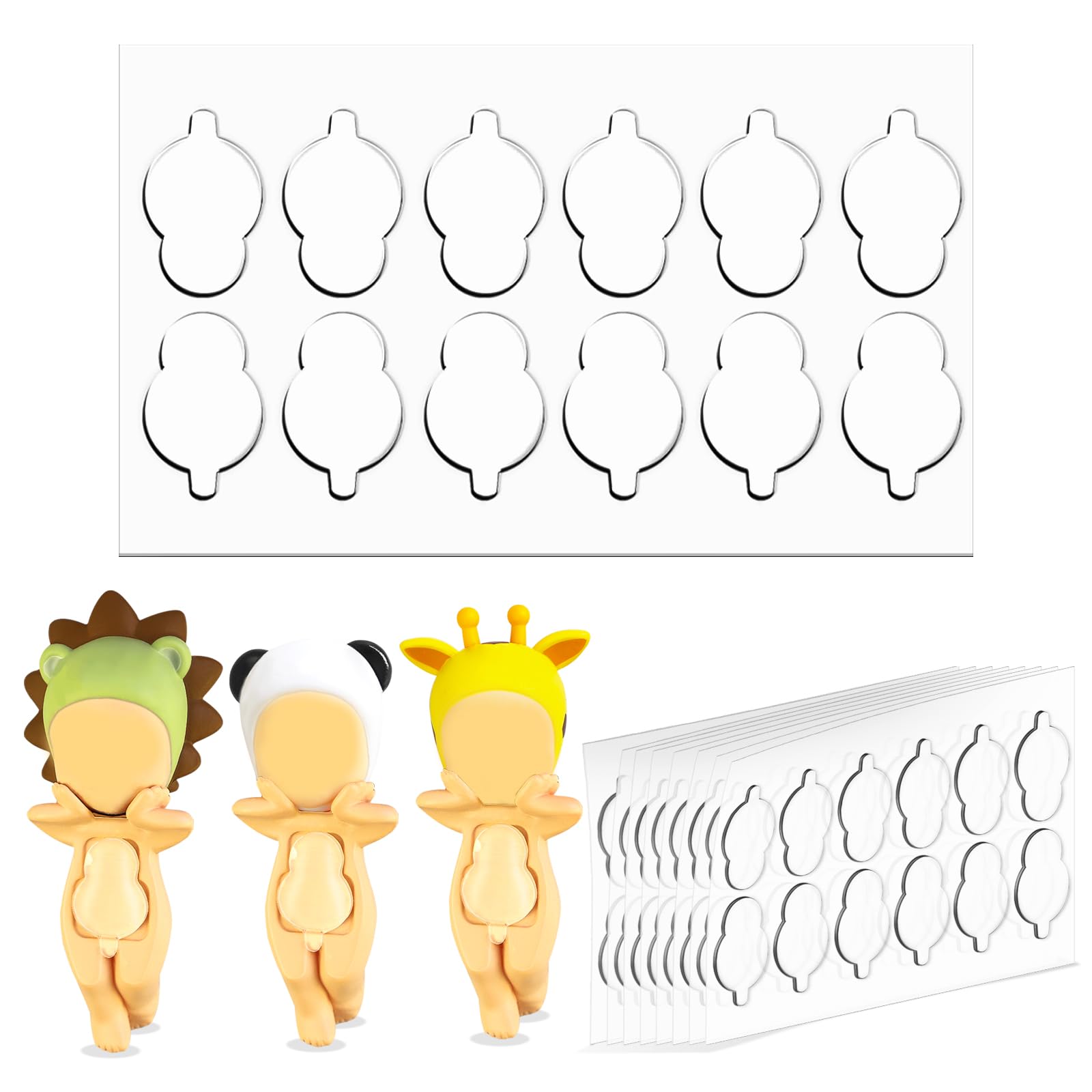 

Adhesive Tape for Sonny Angel Hipper 108pcs Clear Adhesive Putty Custom Fit Replacement for Sonny Angels Sticks - Double-Sided Pads,