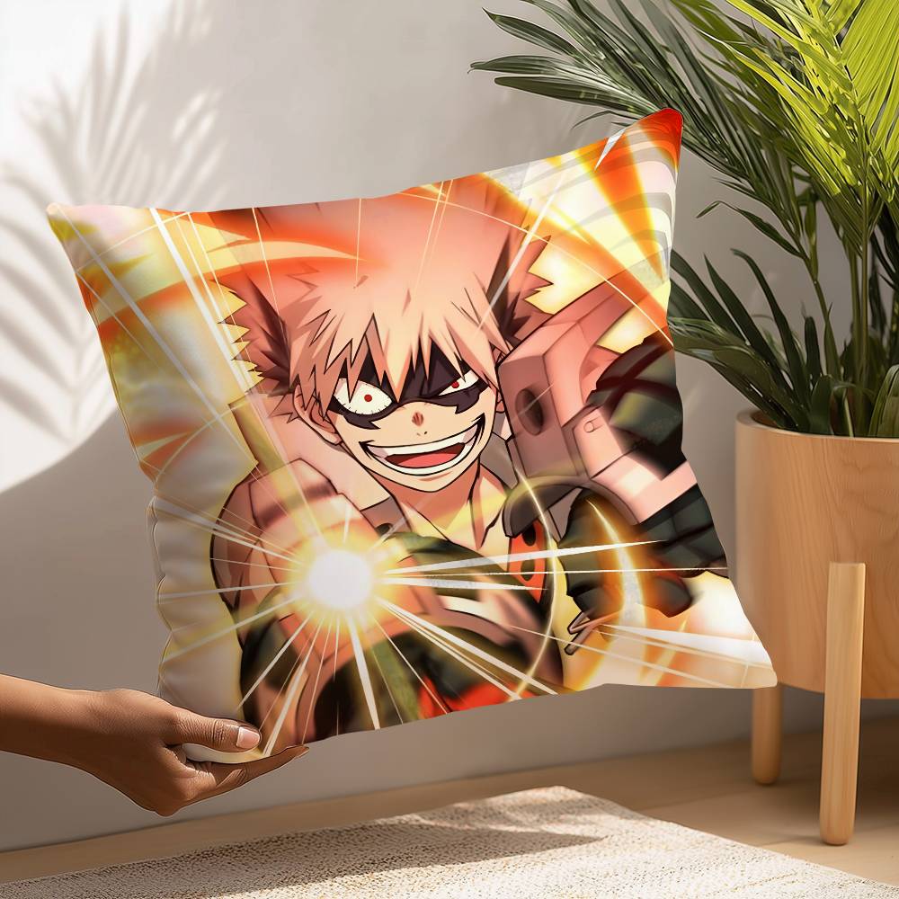 My Hero Academia Katsuki Bakugo Pillow Case Plush Fabric Soft Pillowcase Double Sided Print Cushion Cover Household Gifts