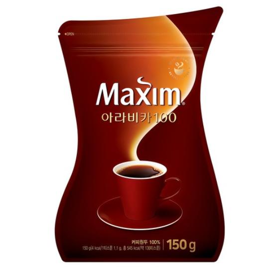 MAXIM Arabica 100 Black Coffee 150g/ 270g / Sticks / Korean Instant Coffee, Kfood, Authentic Korean Food 150g