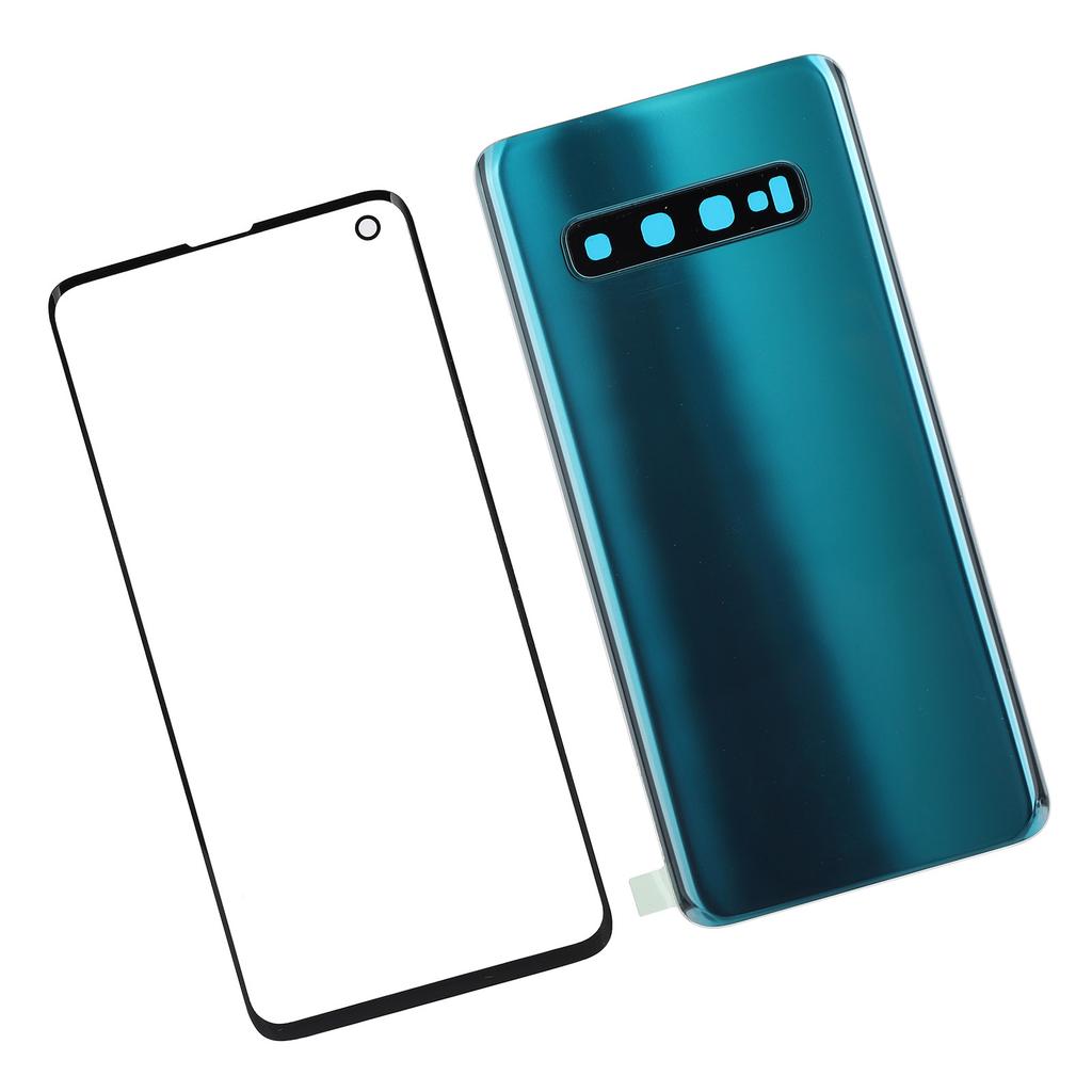 Mobile Phone Back Glass Cover and Outer Glass Panel Replacement for Samsung S10 G973Green