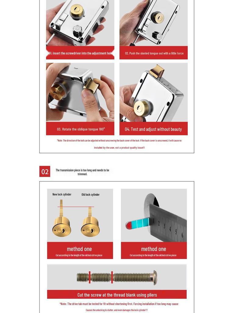 Cerradura de Puerta Antirrobo de Acero Inoxidable Bronce Rojo para Puertas de Madera o Hierro, Uso Doméstico o de Dormitorio, Con Núcleo de Cobre