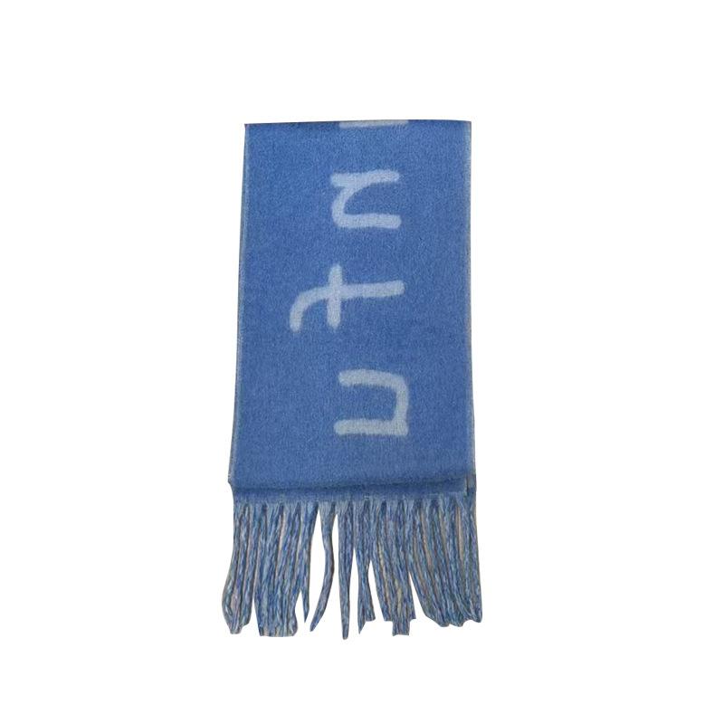 Autumn and winter high-end red shawl cape long wool scarf fashion versatile fringed cape triangle scarf