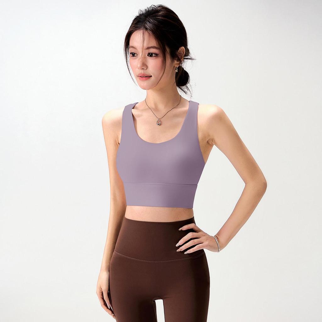 Damen High-Impact Stoßfester Sport-BH - Anti-Hänge Yoga-Weste mit Schönem Rücken-Design für Fitness und Laufen