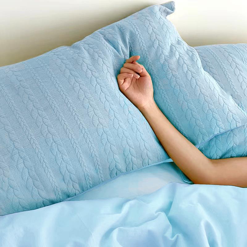 Minimalist Solid Color Pillowcase Set - High Value, Fresh Design, Single Piece Pillow Cover with Core Isolation (Pair) 48x74cm Pillowcase - Single Pack