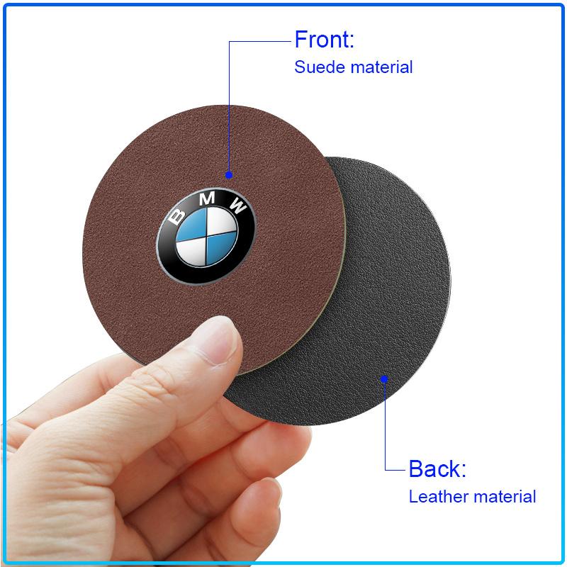 Car Nice Non-slip Water Coasters Insulation Pad Decorative Water Coaster Sticker For BMW M Performance 1 3 5 7 Series M3 M4 M5 M6 X1 X3 X5 X6 X7 E30