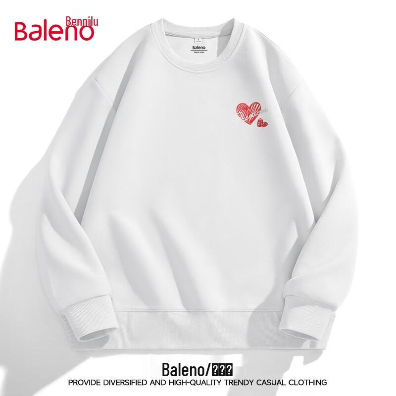 Baleno Unisex Round Neck Knit Sweatshirt with Heart & Letter Print