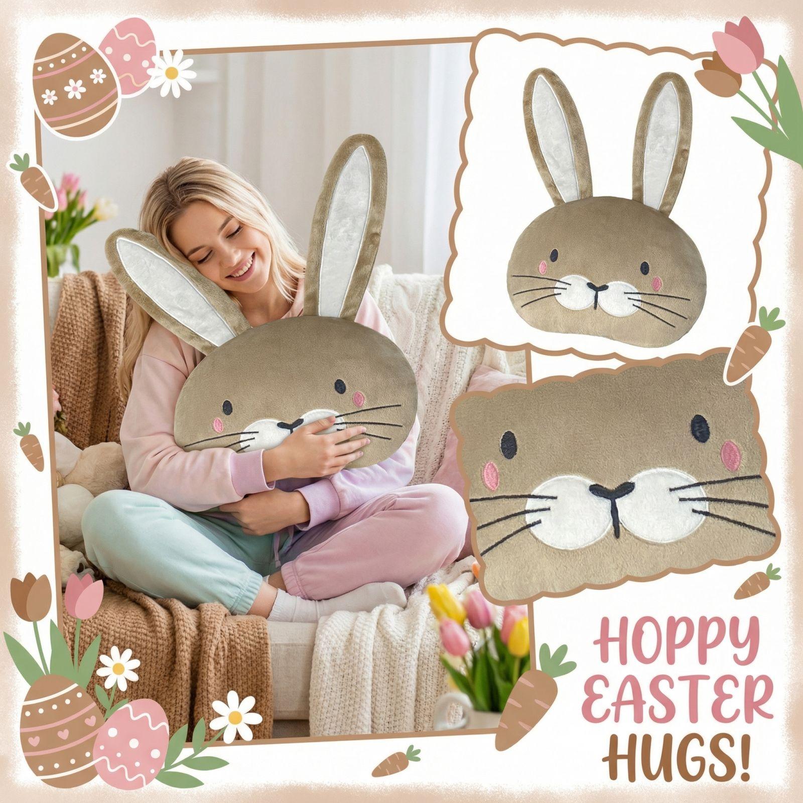 Пасхальные кролики Подушка Подушка Плюшевая игрушка Кукла Креативная подушка для наушников One Size