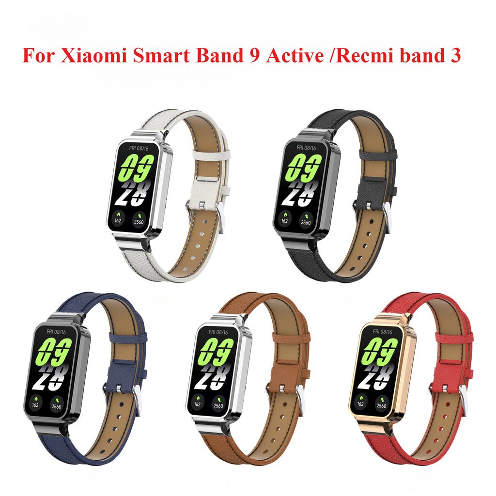 Correa de cuero para Xiaomi Smart Band Active, repuesto de