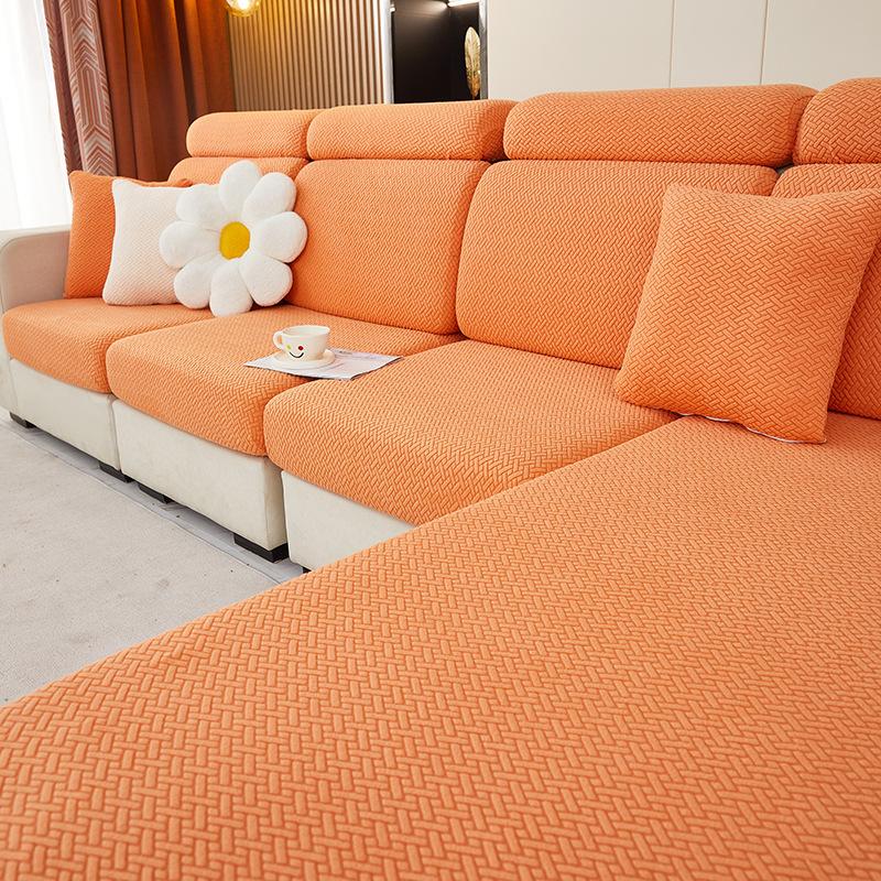 Jacquard Velvet Sofa Cover Non-slip Sofa Cover Cover All-inclusive Four Seasons Universal Elastic Cover Hats Simple Modern Cushion Cover Sub