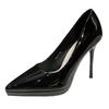 Korean version patent leather sexy women's shoes fashion pointed tip thin heel temperament high heels fairy style simple single shoes female 663-1
