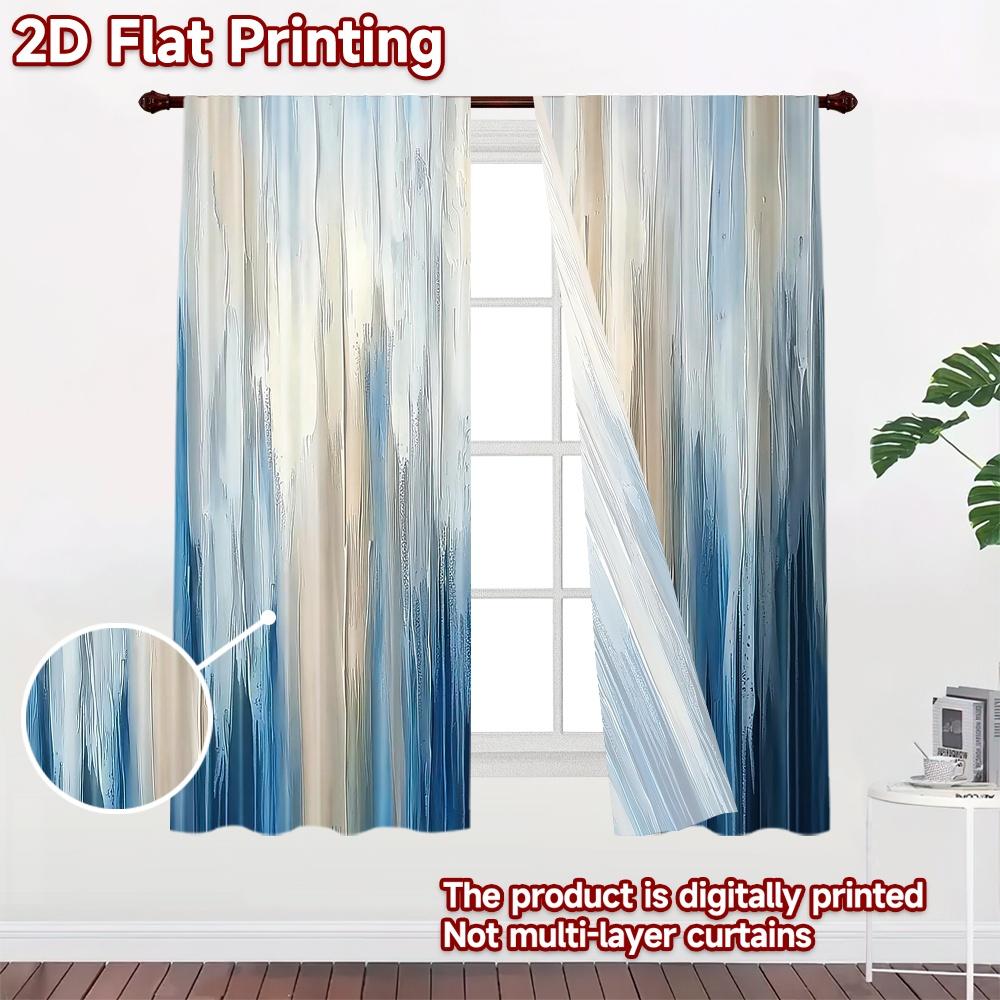 1 Stück 2D flaches Fotografie-Hintergrundtuch Blau und Beige Vertikale Streifen 100% Polyester Jubiläum Perfekt für Feiertage