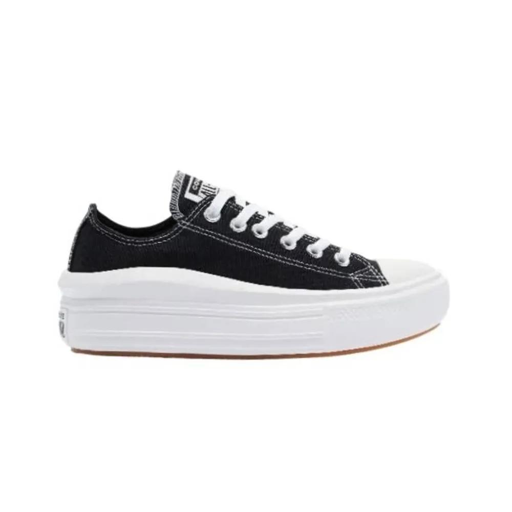 Converse Chuck Taylor All Star Move Black Low Lightweight Cushioned Platform Height-Increasing Canvas Shoes 570256C 250
