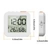 3 Alarm Clock With Temperature Humidity Monitor Backlight Snooze Foldable Design Portable LCD Display For Home Office