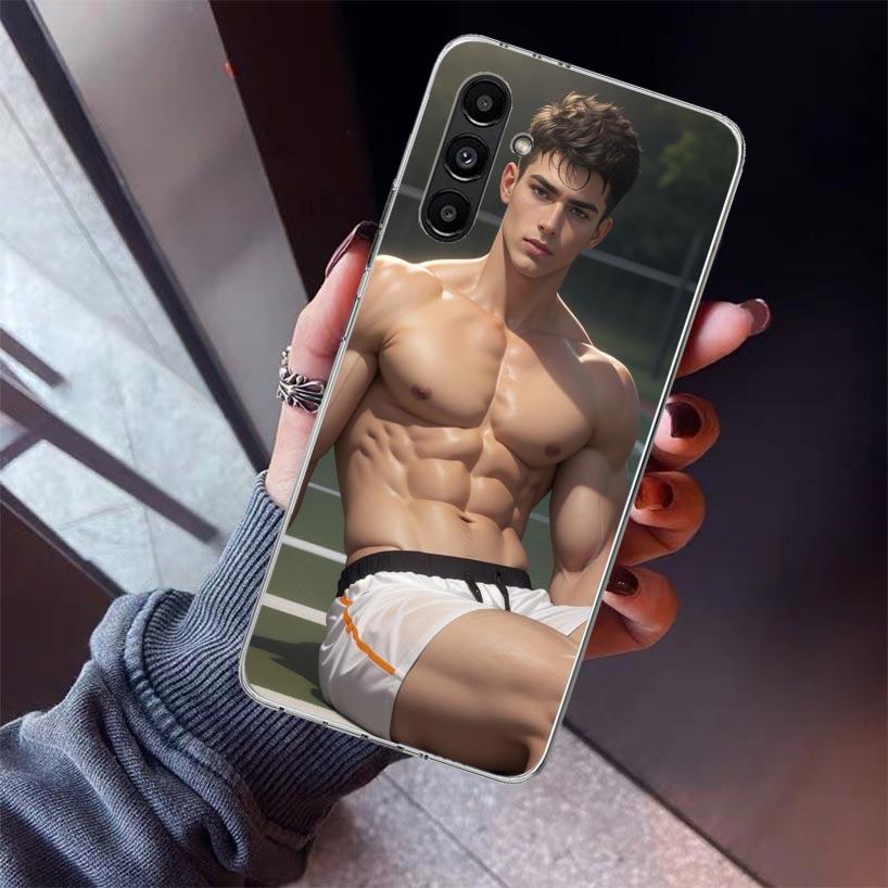 Sexy Muscle Man Gay Fitness Phone Case For Samsung Galaxy A17 A16 A15 A14 A13 A57 A56 A55 A54 A53 A37 A36 A35 A34 A33 A26 A25 A2