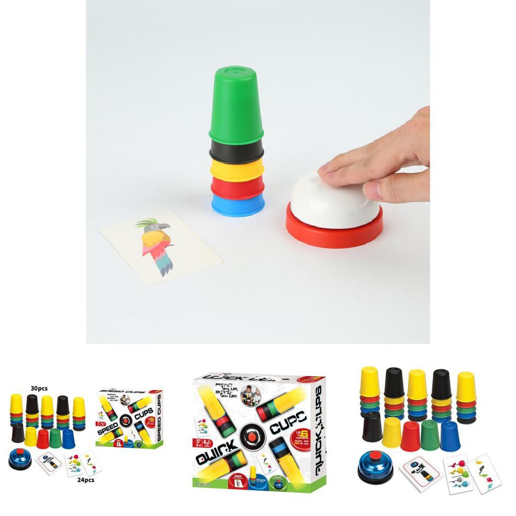 Creative Childrens Stacking Cup Game With Fast Speed Competition For Reaction And Insight Development