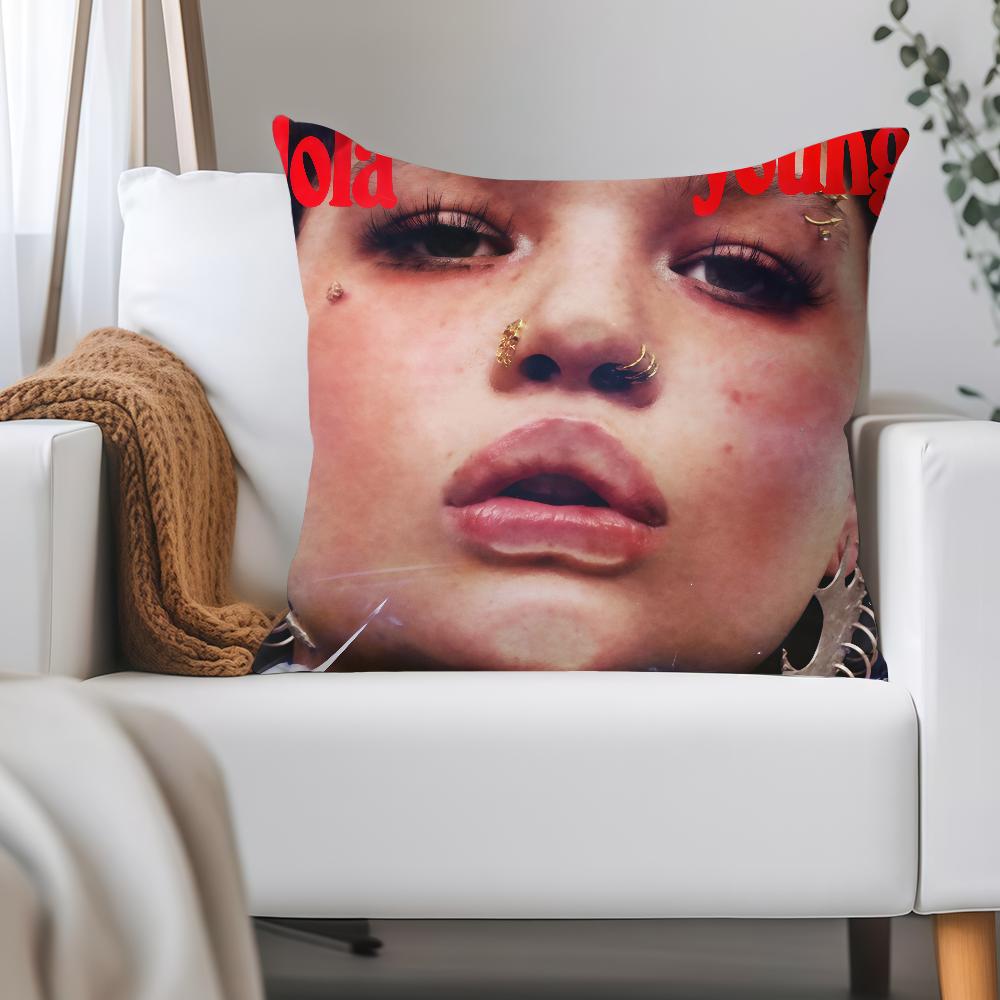 British Singer L-Lola Young Myself Pillow Case Applicable Space For Guest Rooms Interiors Cars Office House Decoration
