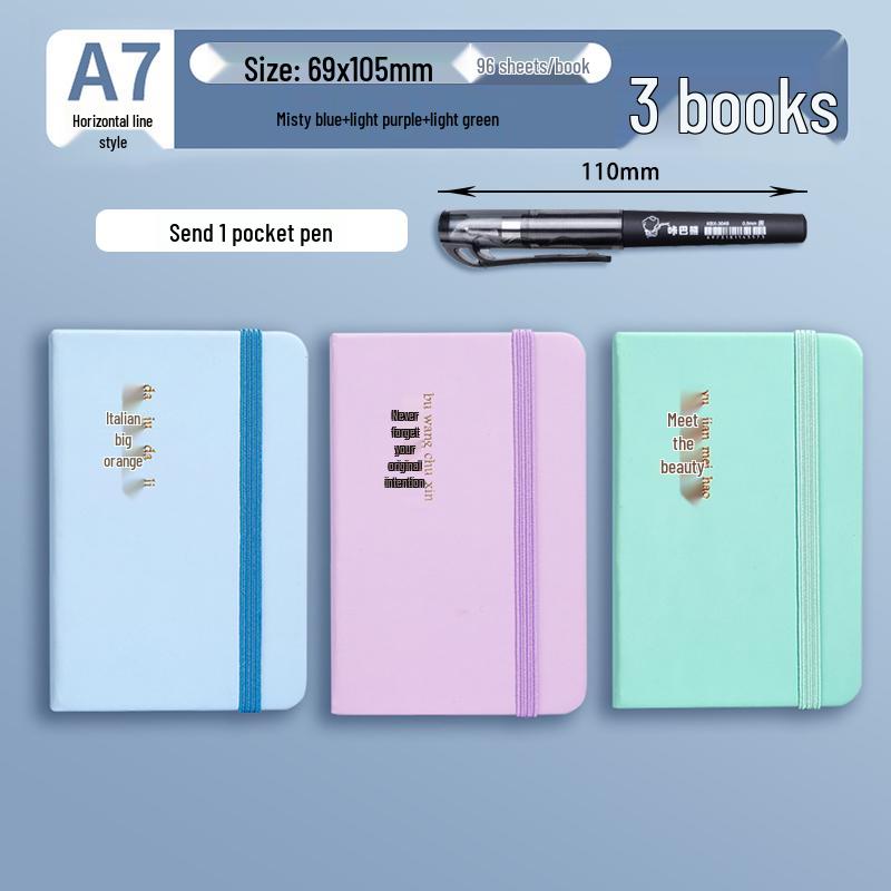 A7 Mini Pocket Notebook - Portable, Simple Style, High Value Memo Pad
