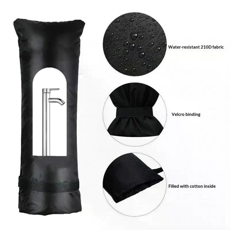 Winter Faucet Cover In Black Outdoor Water Faucet Freeze Protection; Reusable and Waterproof Garden Tap Insulation Protector