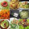 Feliator Spiral Manual Vegetable Chopper Stainless Steel Blade Plastic Body Silver Black 8.4x7.8x7.8cm Multi-Function Food Chopper