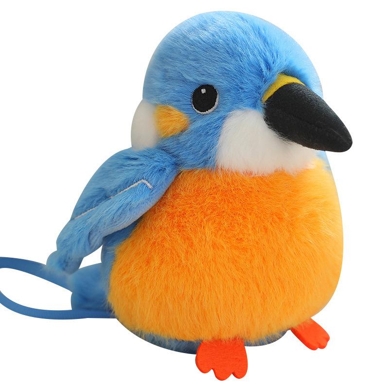 Standing shoulder bird doll lying on the shoulder Plush toy Xuanfeng tits Chirpy cute keychain