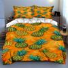 Pineapple tropical print. Bedding Duvet cover sets Duvet covers Pillowcases gifts (1 * Duvet Cover 2 * Pillowcases, without duvet insert)